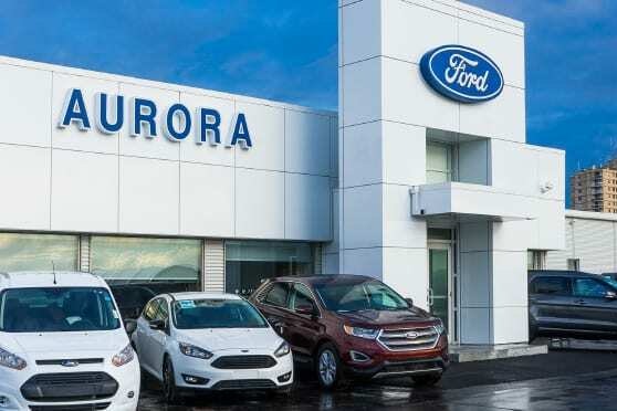 Photo of the outside of the Aurora Ford Hay River dealership