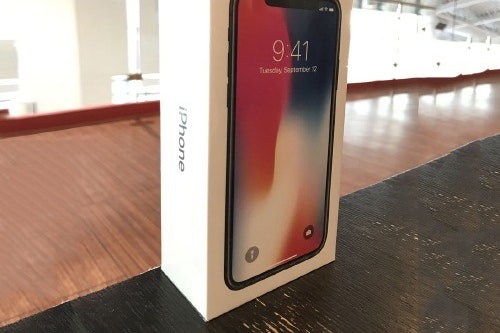 Photo of the box of the iPhone X that content winner Stacey May won